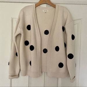 Roolee polka dot sweater cardigan